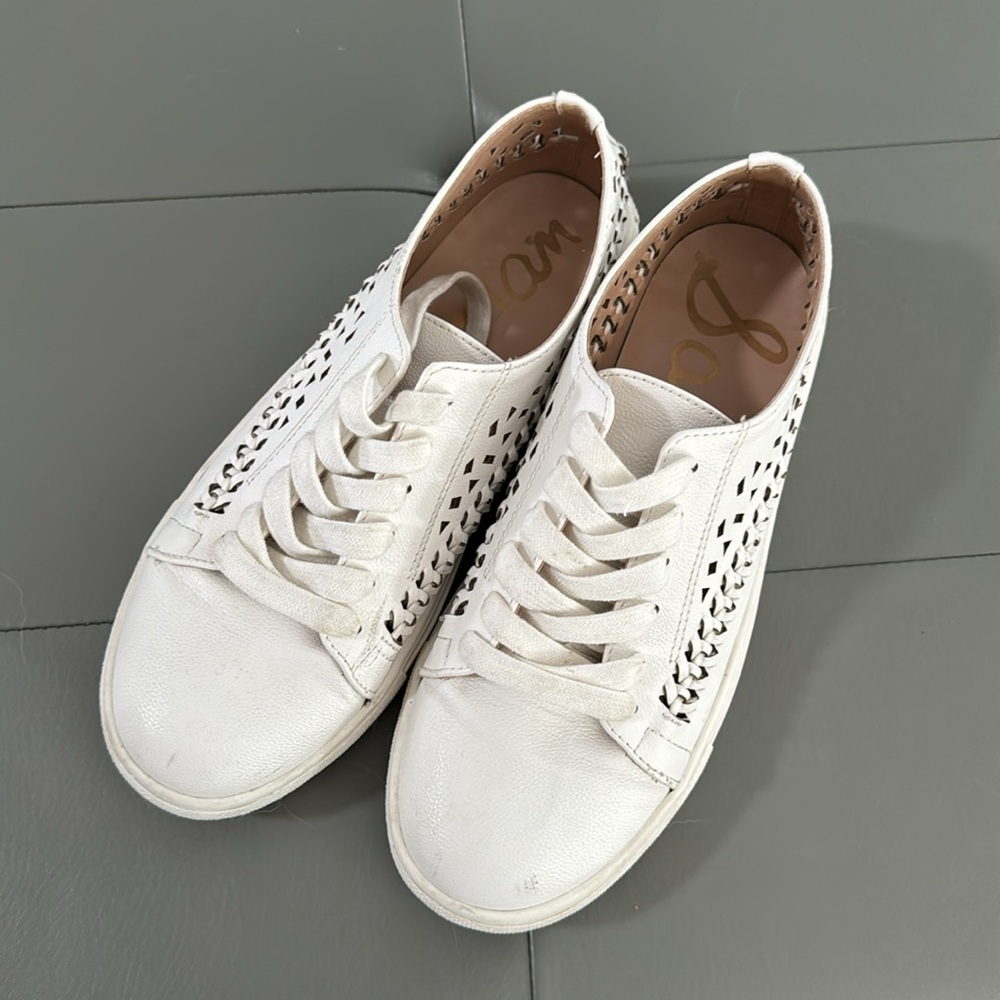 Sam Edelman Women's Raina Lace-Up Cutout Sneaker